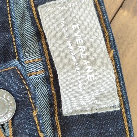 Everlane The Curvy High-Rise Crop Skinny Jean Dark Wash - Picture 3 of 12